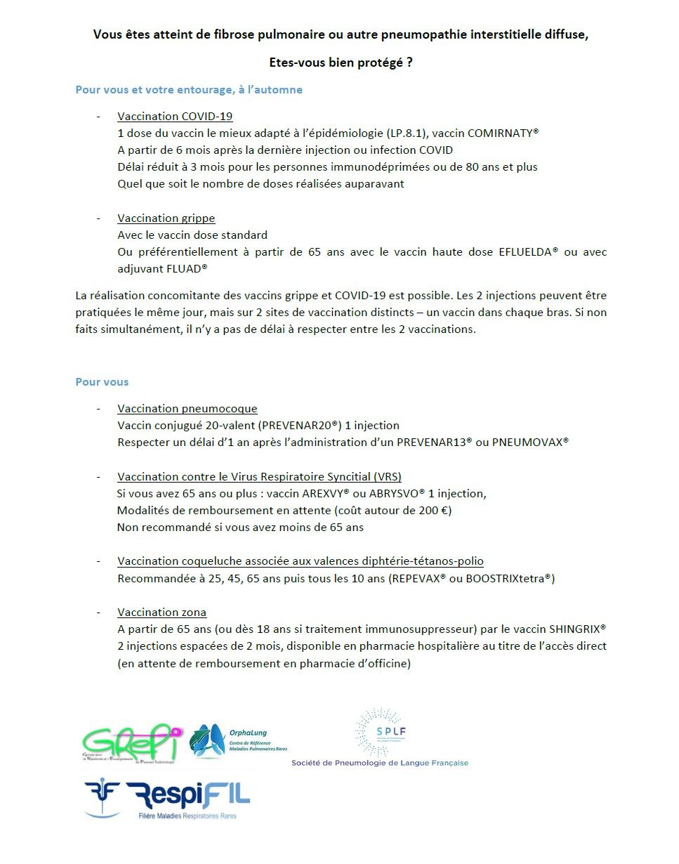 Recommandations Vaccination